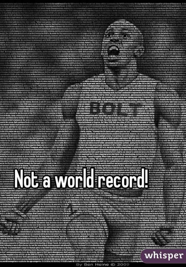 Not a world record!