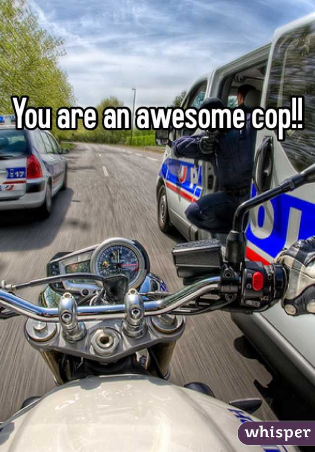 You are an awesome cop!!