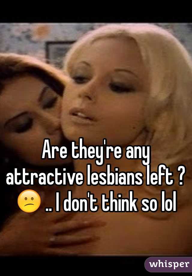 Are they're any attractive lesbians left ? 😕 .. I don't think so lol 