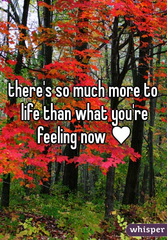 there's so much more to life than what you're feeling now ♥
