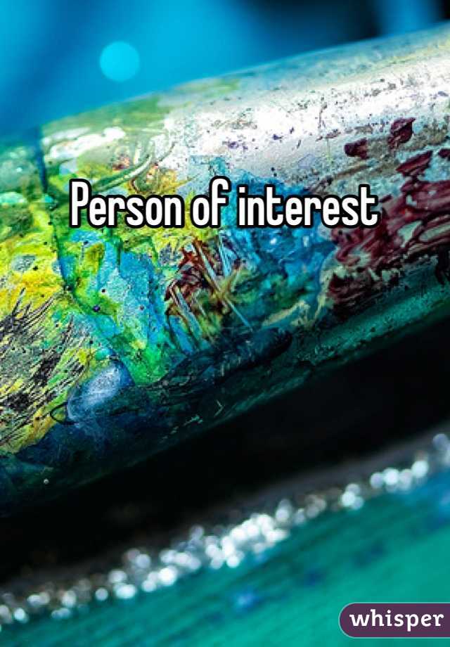 Person of interest 