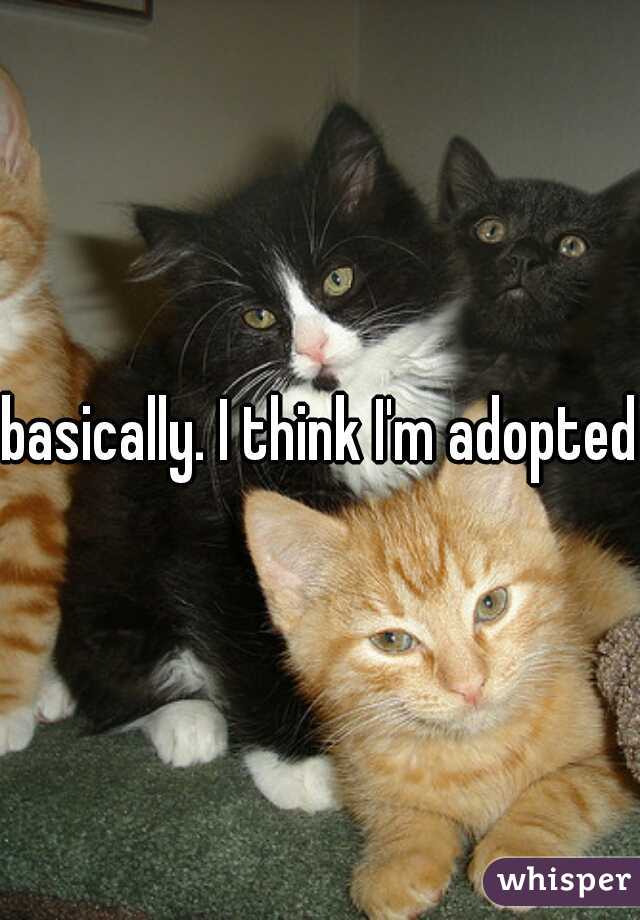 basically. I think I'm adopted