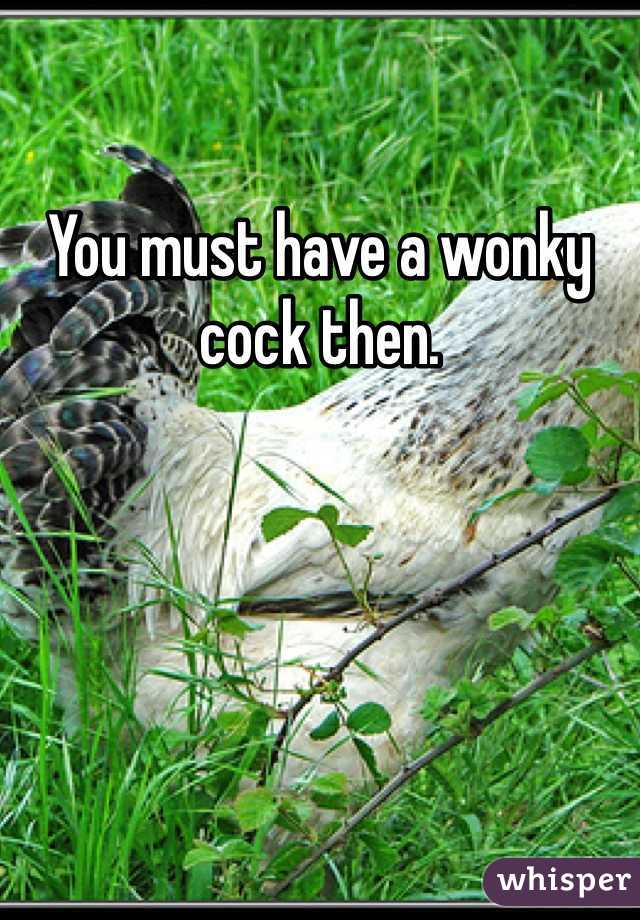 You must have a wonky cock then. 