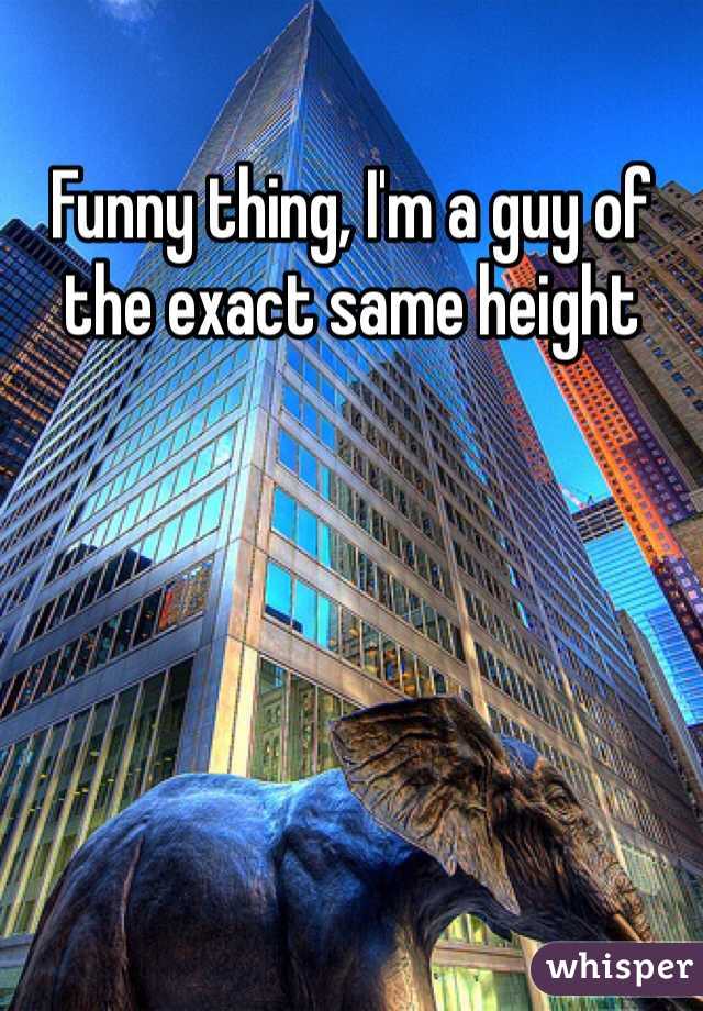 Funny thing, I'm a guy of the exact same height 