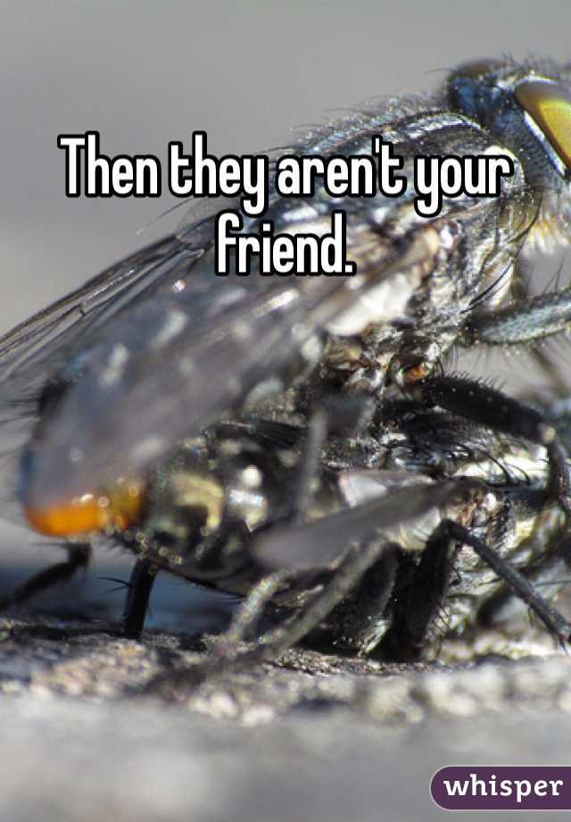 Then they aren't your friend.