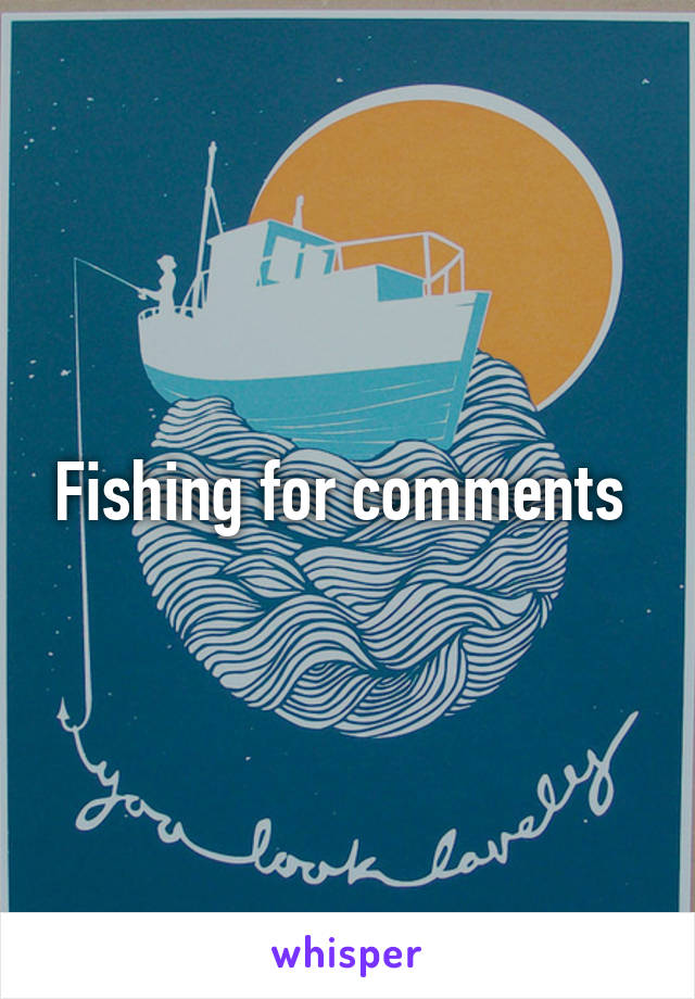 Fishing for comments 