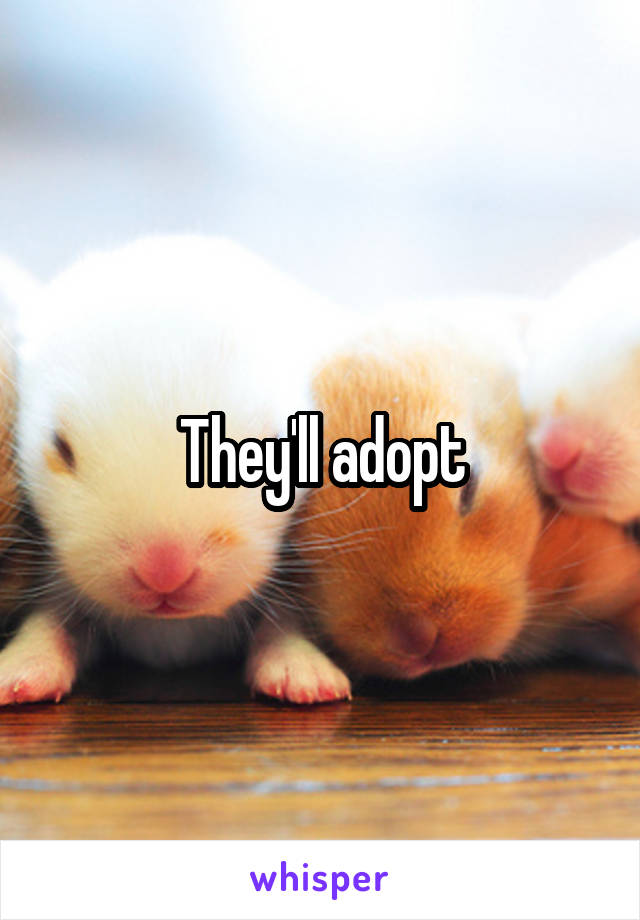 They'll adopt