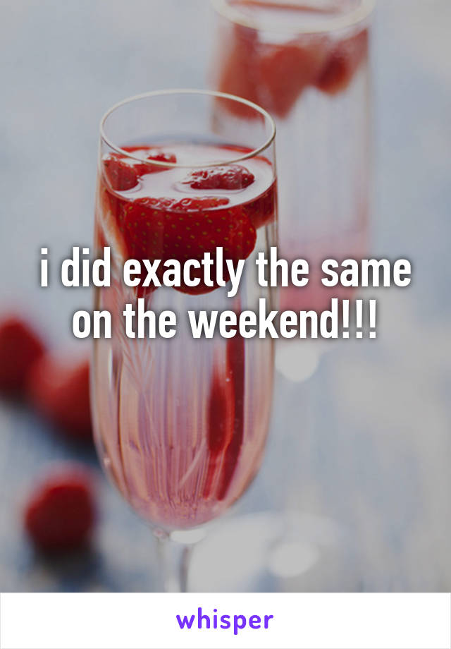 i did exactly the same on the weekend!!!
