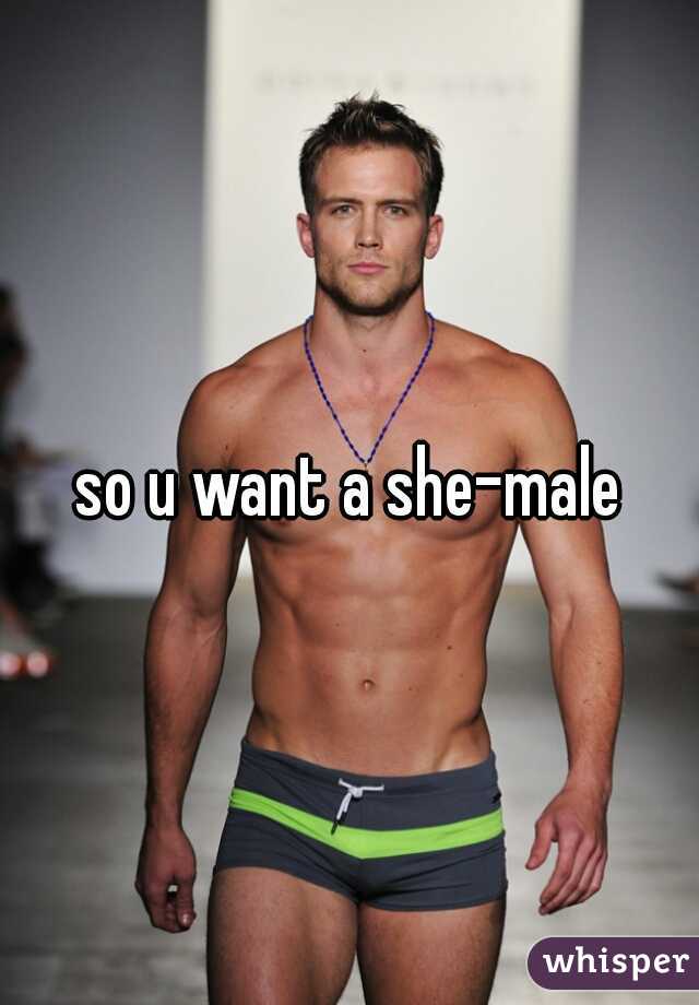 so u want a she-male