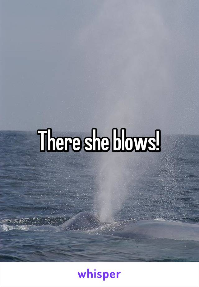 There she blows! 