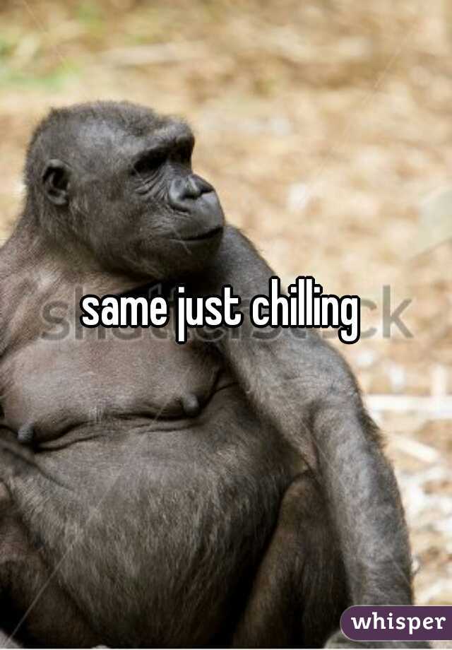 same just chilling 