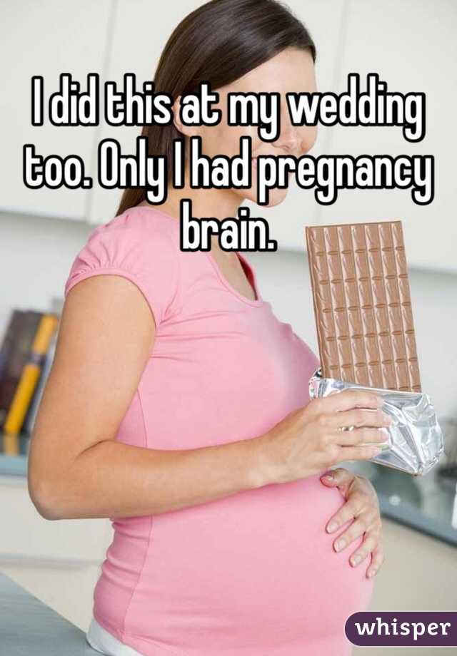 I did this at my wedding too. Only I had pregnancy brain.