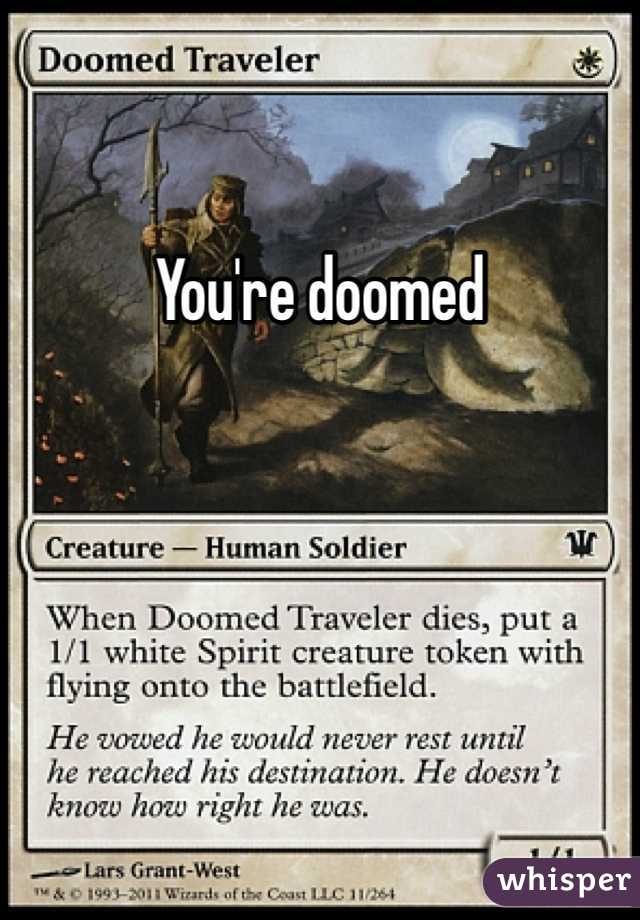 You're doomed