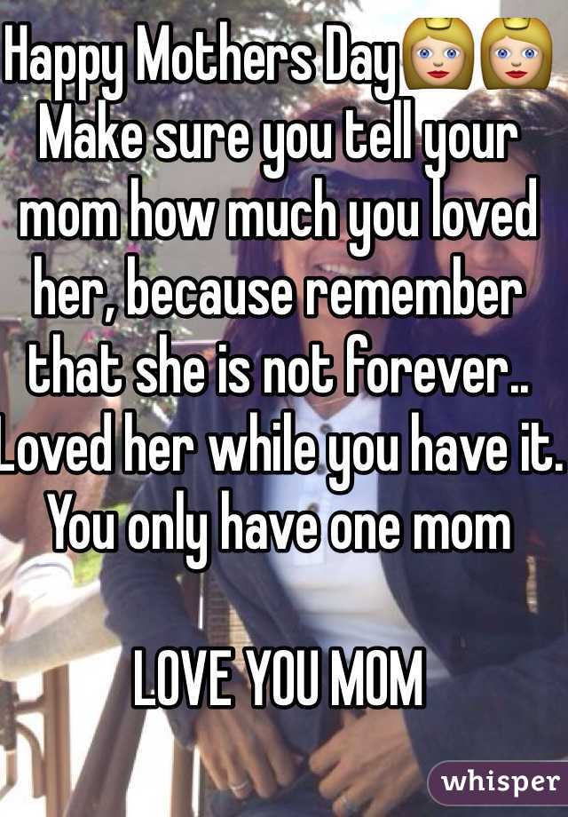 Happy Mothers Day👸👸 Make sure you tell your mom how much you loved her, because remember that she is not forever.. Loved her while you have it.
You only have one mom

LOVE YOU MOM