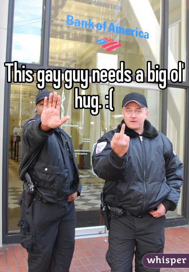 This gay guy needs a big ol' hug. :(