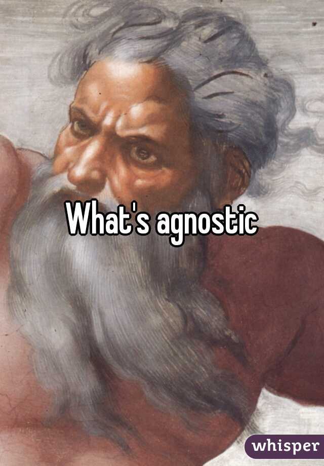 What's agnostic