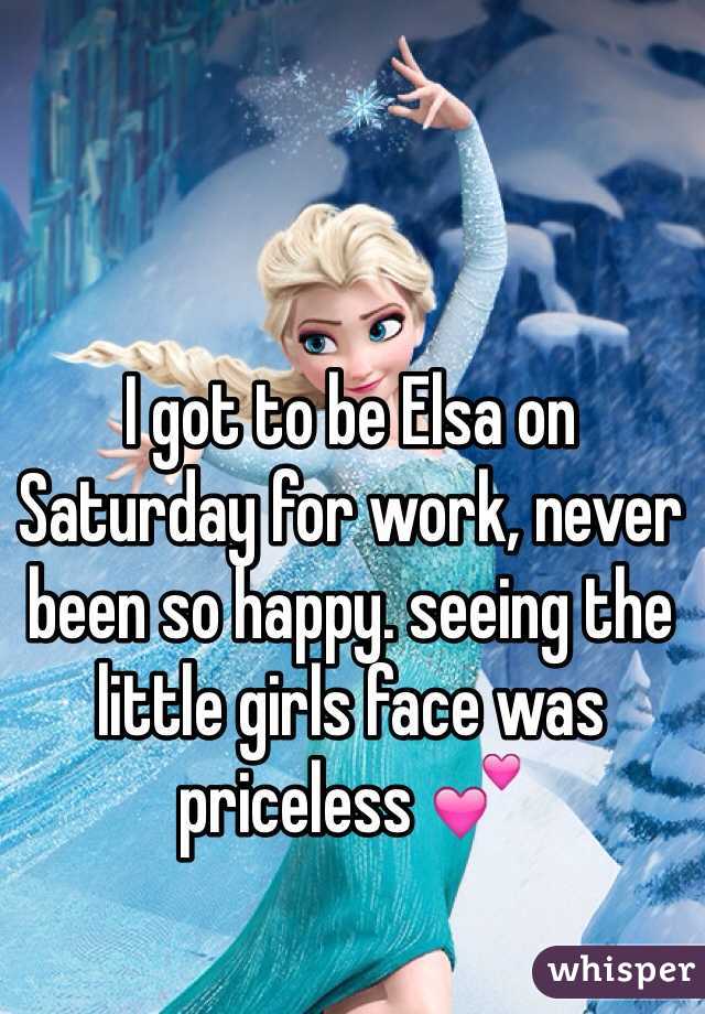 I got to be Elsa on Saturday for work, never been so happy. seeing the little girls face was priceless 💕