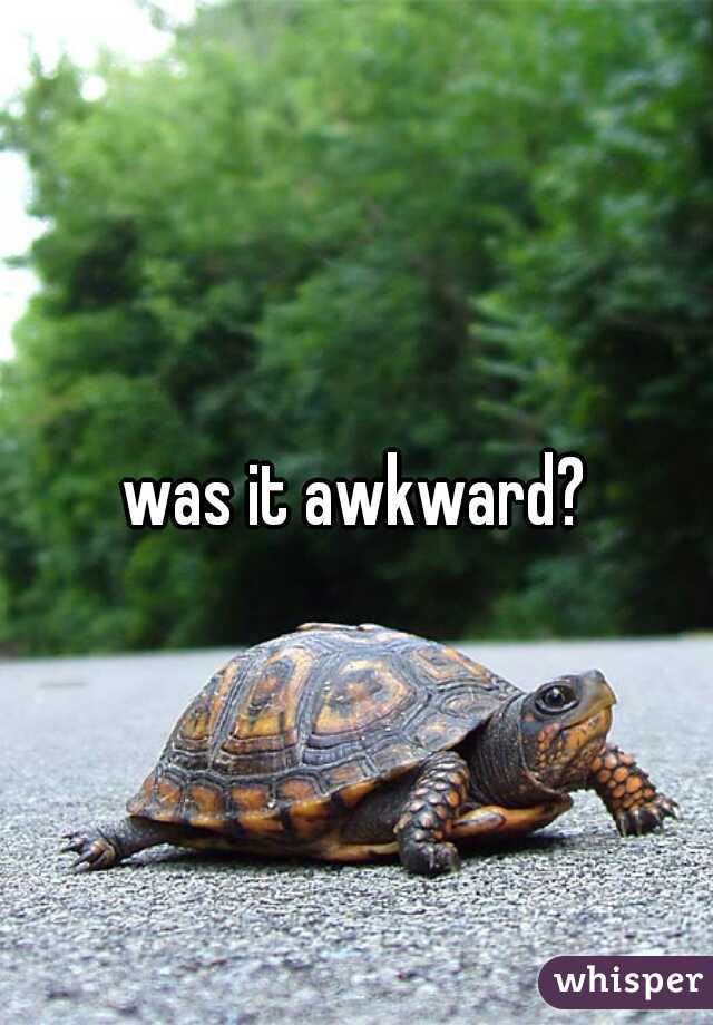 was it awkward?