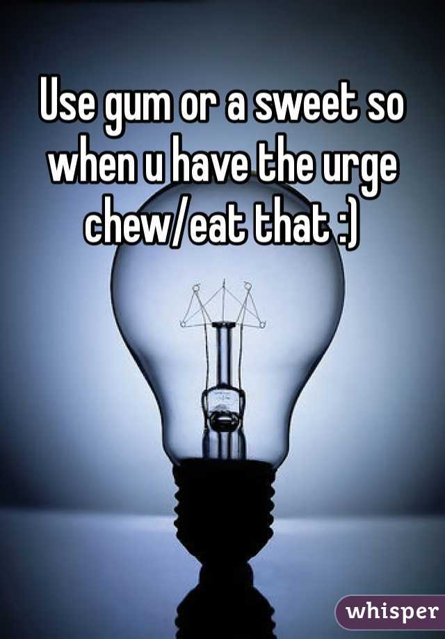 Use gum or a sweet so when u have the urge chew/eat that :) 