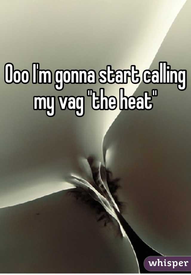 Ooo I'm gonna start calling my vag "the heat"