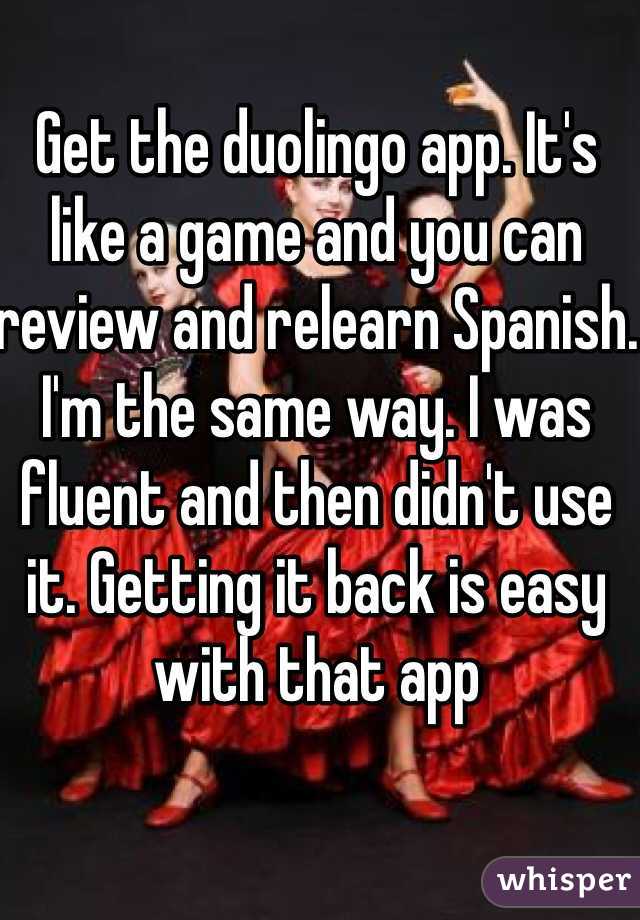 Get the duolingo app. It's like a game and you can review and relearn Spanish. I'm the same way. I was fluent and then didn't use it. Getting it back is easy with that app