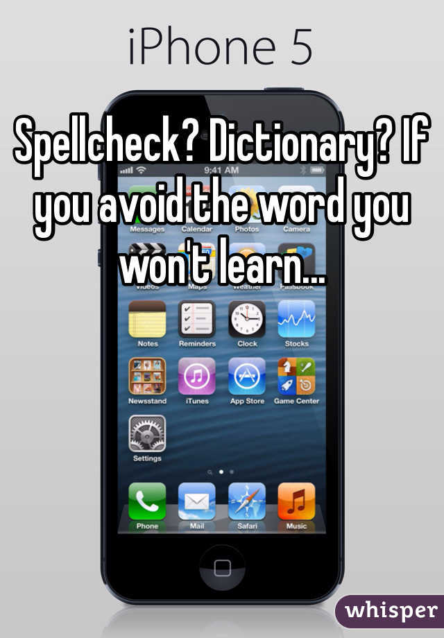 Spellcheck? Dictionary? If you avoid the word you won't learn... 