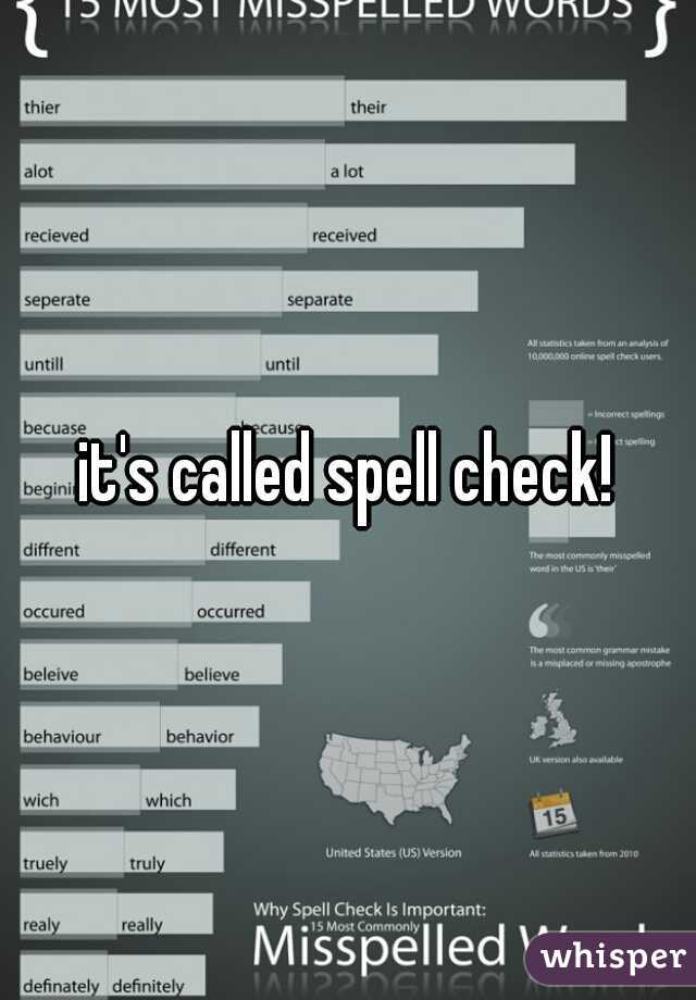 it's called spell check!