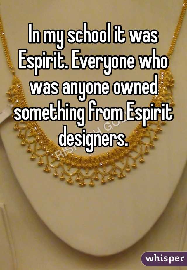 In my school it was Espirit. Everyone who was anyone owned something from Espirit designers. 