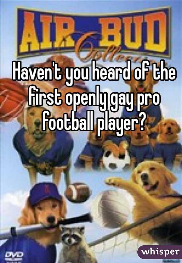 Haven't you heard of the first openly gay pro football player?