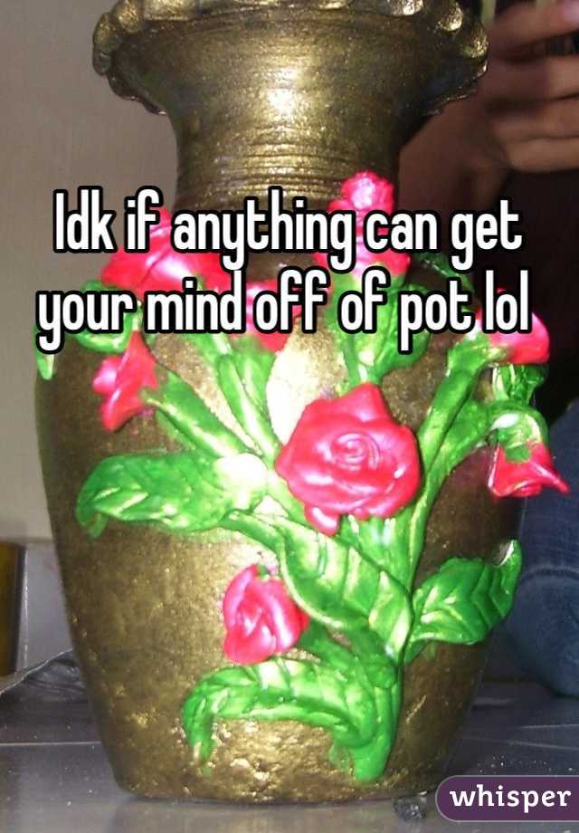 Idk if anything can get your mind off of pot lol 
