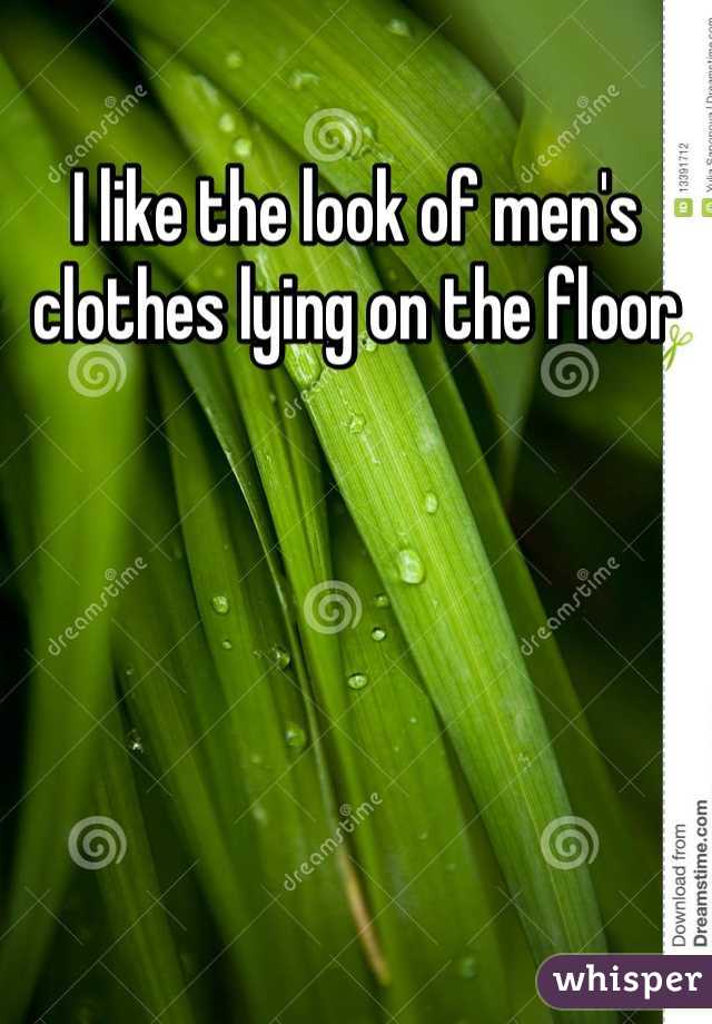 I like the look of men's clothes lying on the floor 