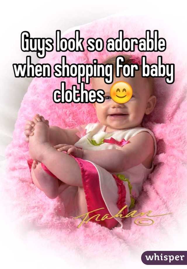 Guys look so adorable when shopping for baby clothes 😊