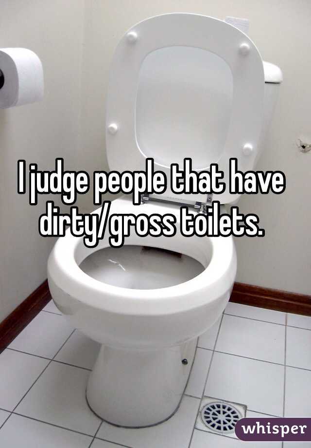 I judge people that have dirty/gross toilets. 