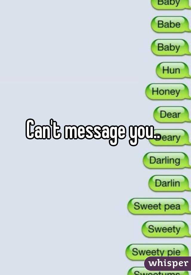 Can't message you.. 