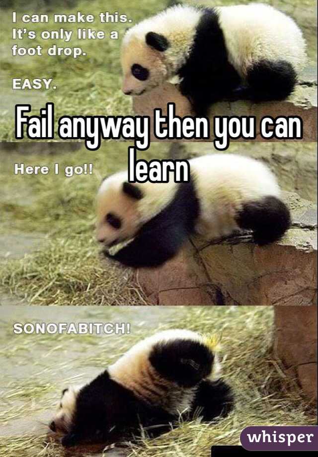 Fail anyway then you can learn 
