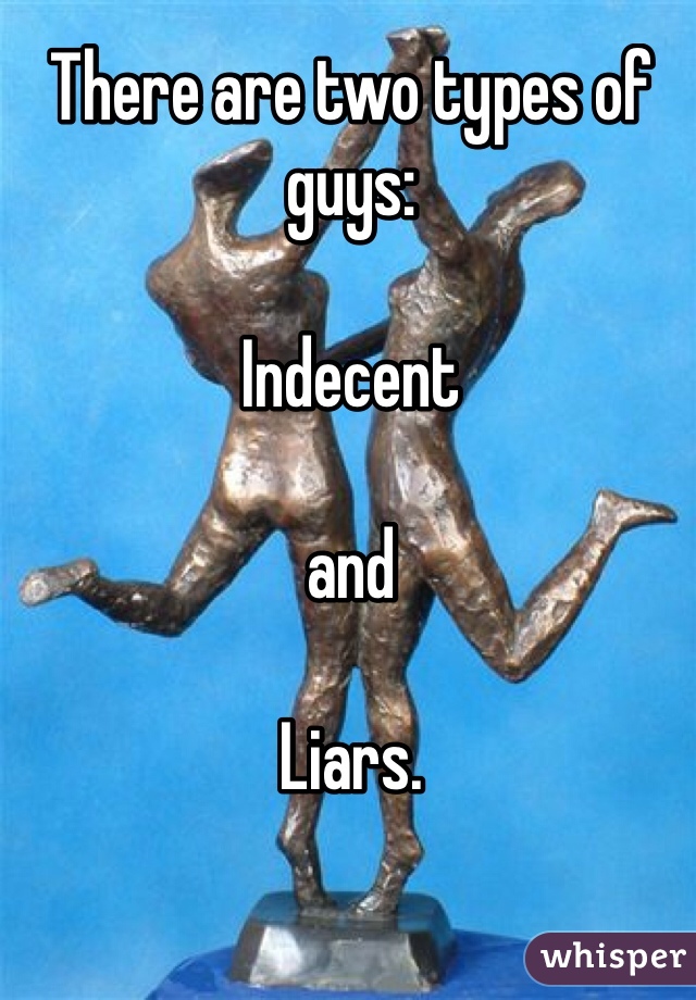 There are two types of guys:

Indecent

and

Liars.