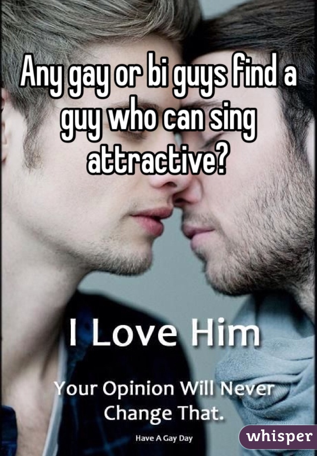 Any gay or bi guys find a guy who can sing attractive?