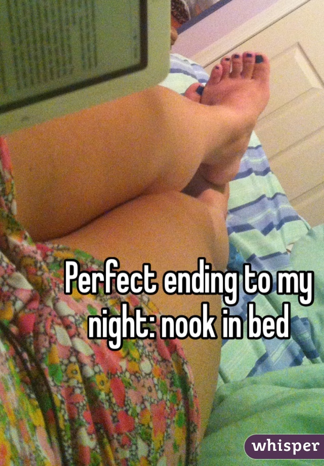Perfect ending to my night: nook in bed