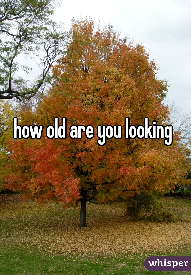 how old are you looking 