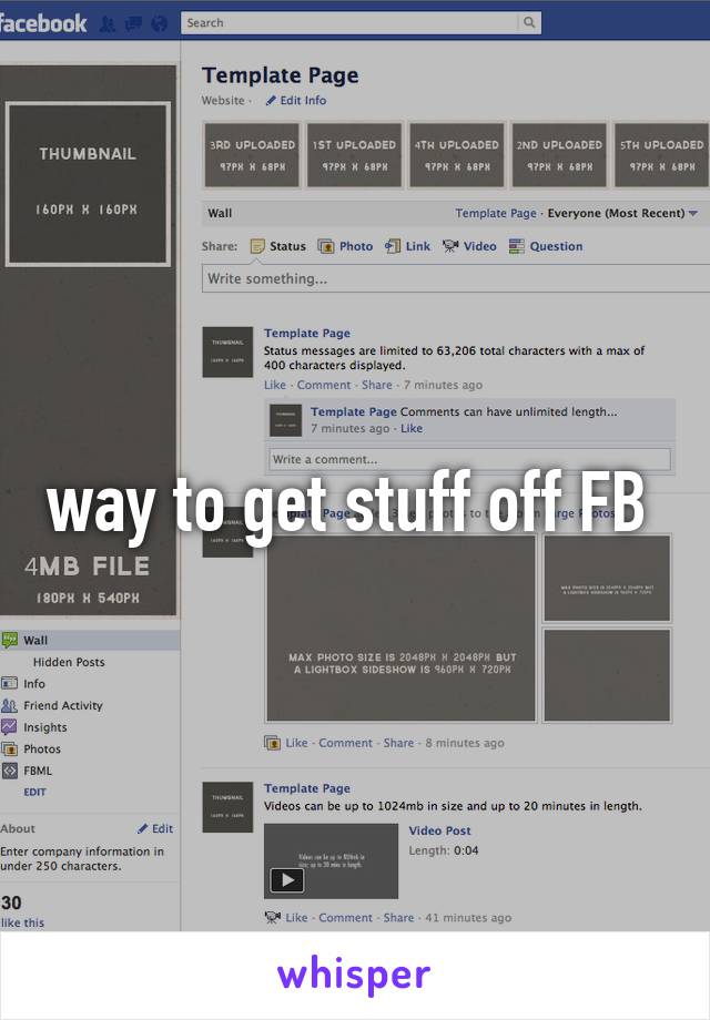 way to get stuff off FB 