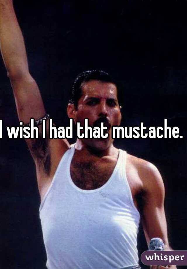 I wish I had that mustache. 