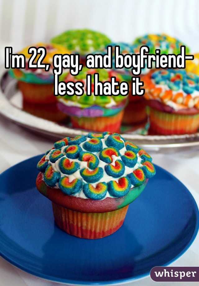 I'm 22, gay, and boyfriend-less I hate it 