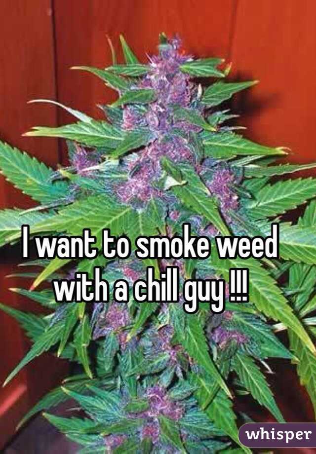 I want to smoke weed with a chill guy !!! 