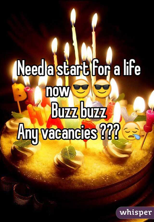 Need a start for a life now😎😎
Buzz buzz
Any vacancies ???😪
