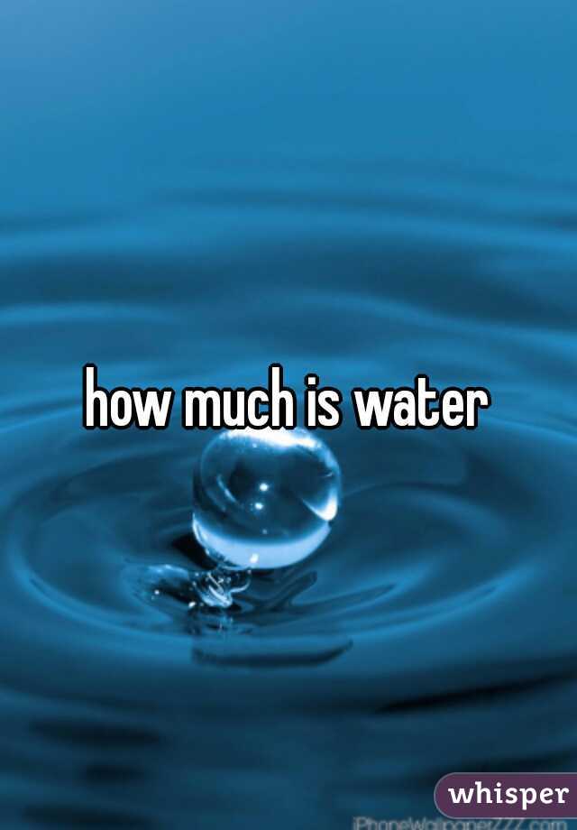 how much is water