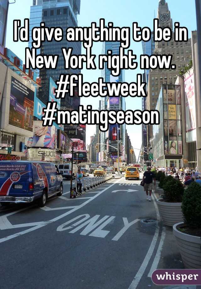 I'd give anything to be in New York right now. #fleetweek #matingseason