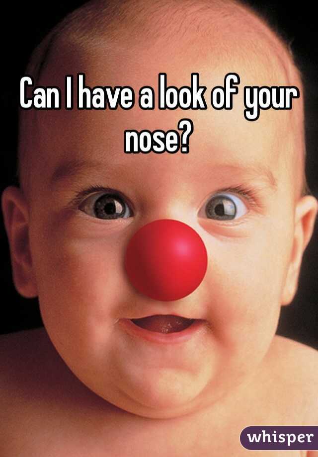 Can I have a look of your nose?