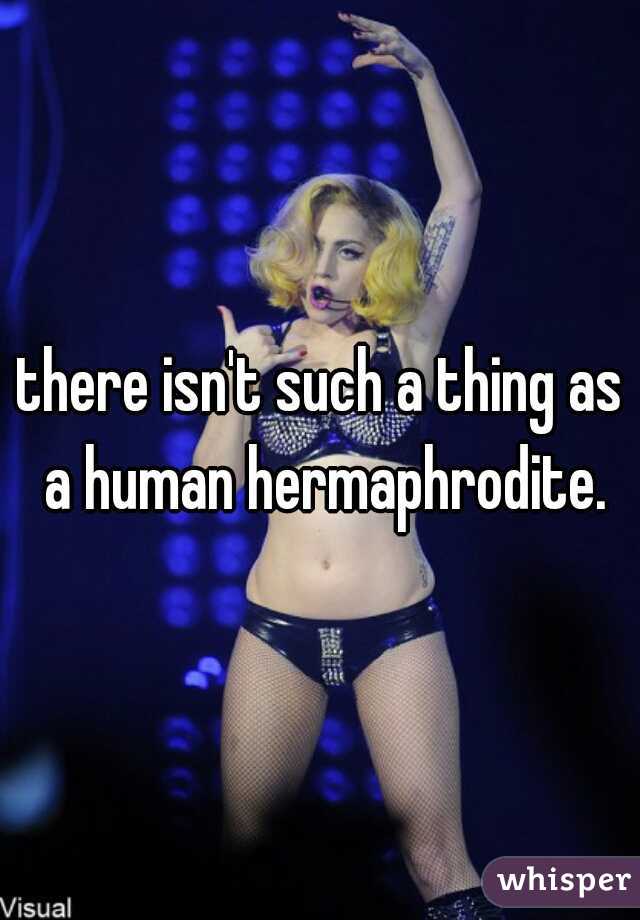 there isn't such a thing as a human hermaphrodite.