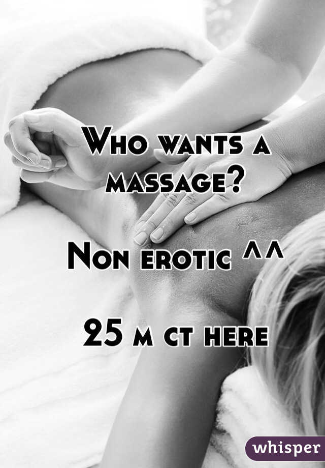 Who wants a massage? 

Non erotic ^^

25 m ct here