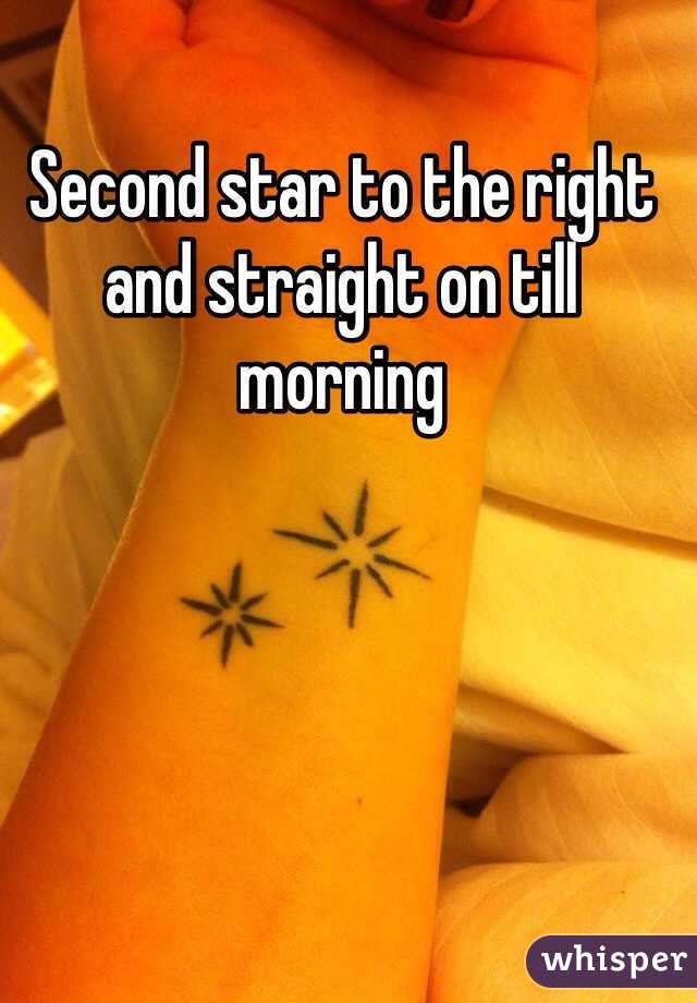 Second star to the right and straight on till morning 